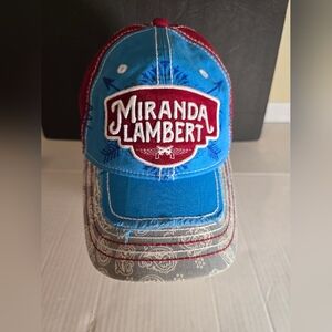 Miranda Lambert Hat Blue Red Strapback Roadside Bar Tour Cap one size fits all